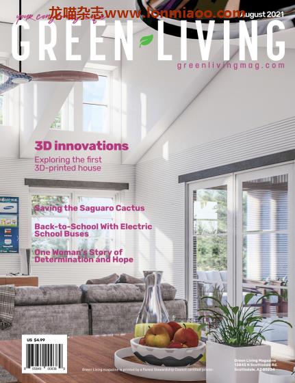 [美国版]Green Living 生态意识生活方式杂志 2021年8月刊